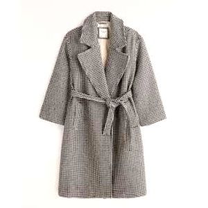 Abercrombie & Fitch Slouchy Belted Wool-Blend Coat